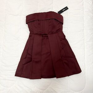 Fashion Nova Mini Dress (Brown/burgundy)